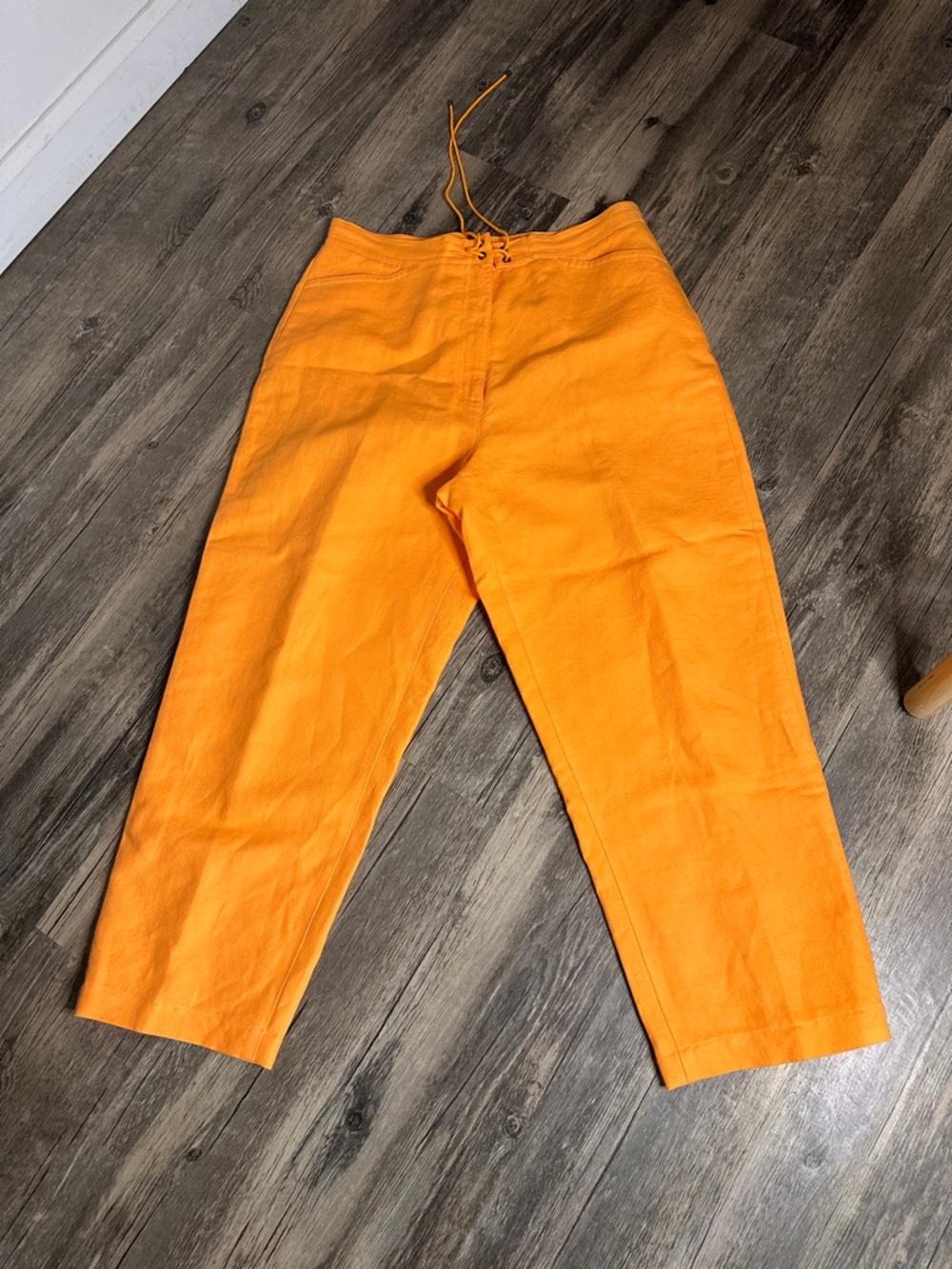 Talbots Orange Cropped‎ Drawstring Pants size 6